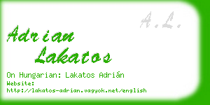 adrian lakatos business card
