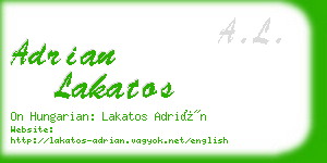 adrian lakatos business card